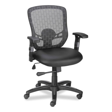 ALERA Linhope Chair, Supports Up to 275 lb, Black Seat/Back, Black Base ALELH42B14